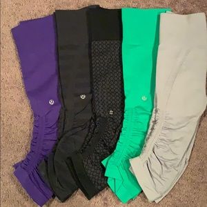 Lululemon High Waisted Crop(s) Set 3 pairs